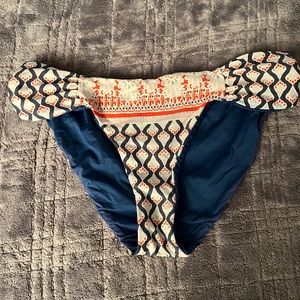 NWOT Reversible, bikini bottoms, solid, blue, or print size small